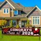 Graduation Party Decoration – Large Red Class of 2026 Congrats Grad Vinyl Banner, 9.8ft Yard Sign Backdrop for Graduation Party & Outdoor Celebration Decor
